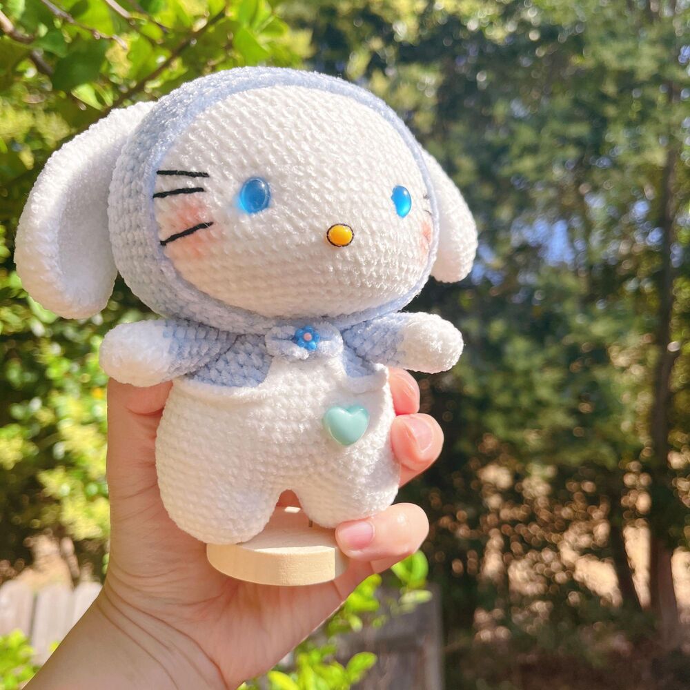 Hello Kitty Cinnamoroll Style Crochet Dolls | Handmade Amigurumi Cinnamoroll Toy